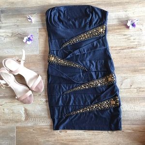 Navy Jean Minidress